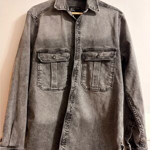 Zara Men's Charcoal Shirt Jacket
